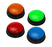 VICASKY 4pcs Multifunctional Light-up Game Buzzers with Sound for Classroom and Party Enhance Attention and Cognitive Skills Interactive Quiz Answer Buttons for Group Play and Early