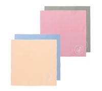 VICASKY 4Pcs Musical Instrument Polishing Cloth Set for Guitar Violin Saxophone - Soft Universal Cleaning Wipes for Band, Classroom, and Home Use - Beige, Light Blue, Gray, Pink