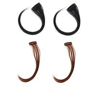 VICASKY 4pcs Natural Hair Bang Wig Lightweight Clip Side Bangs for Daily Wear Elegant and Stylish Hair Realistic Look for Enhanced Confidence