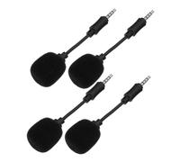 VICASKY 4pcs Noise Canceling Microphone for Live Singing Mini Line Microphone Recording Mic for Streaming Singing Supplies Portable Mic for Phone and Computer Use