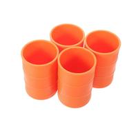 VICASKY 4pcs Orange Plastic Dice Shaker Cups Barrel Shape with Dice Storage Box Easy to Clean and Efficient Storage for Classroom and Ktv Shaker Activities