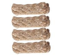 VICASKY 4Pcs Outdoor Jute Fire Starter Rope Portable Hiking Camping Survival Tool for Barbecue Campfire Lighting Emergency Use