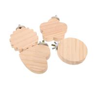 VICASKY 4pcs Parrot Platform Wooden Stand for Bird Cage Cockatiel Parrot Bird Resting Playground Accessories