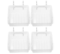 VICASKY 4pcs Pegboard Bins with Stand 100x100x50mm Thickened Plastic Storage Boxes Screw Storage Organiser Garage Wall Pegboard Tool Organizer