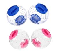VICASKY 4pcs Pet Running Ball Small Animal Exercise Wheels Silent Hamster Wheel for Gerbil Guinea Pig Mouse Toy Activity Cage Accessories