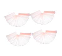 VICASKY 4pcs Pink Pearl Edge Flower Wrapping Mesh Paper Floral Bouquet Packaging for Wedding Party Decor DIY Cake Decoration Florist Supplies