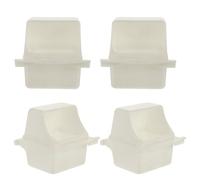 VICASKY 4pcs Plastic Bird Cage Feeder Cups for Parrots Outdoor Slot Feeding Station Safe Material Space-saving Design for Budgies Canaries and Birds