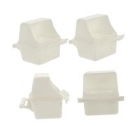 VICASKY 4pcs Plastic Bird Food Containers Parrot Feeder Station Easy Clean Cage Accessories for Budgerigar Canaries and Birds