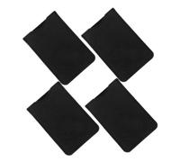 VICASKY 4pcs Portable PU Leather Comb and Scissor Pouch Travel-Friendly Hair Tool Storage Case for Home and Salon Use Black Faux Leather Protective Cover for Eyelash Tweezers and Beard