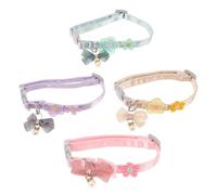 VICASKY 4pcs Princess-style Cat Collars Cute Bow Tie Cat Collar Bow Tie Comfortable for Parties Walks Female