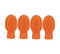 VICASKY 4pcs Professional Protectors Mute Practice Covers for Quiet Drumming and Flexible Orange Drumstick Supplies