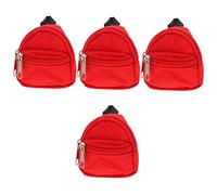 VICASKY 4pcs Real Little Mini Backpack Doll Cloth Backpack Dolly House Accessories Realistic Look Sturdy Material