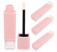 VICASKY 4pcs Refillable Lip Gloss Tubes with Frosted Base Lightweight Plastic Containers for DIY Lip Balm Easy to Fill and Wash Portable Cosmetic Storage