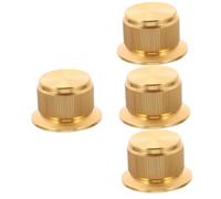 VICASKY 4pcs Replaceable Alloy Volume Control Knob for Amplifiers Easy Installation Compatible Guitar Bass Elegant Design Replacement for Old Dirty Knobs