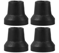 VICASKY 4pcs Replacement Rubber Quad Cane Tips Non-slip Walking Stick Feet with Protective Grip Suitable for Seniors and Men Using Standing Sticks or Walking Canes