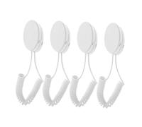 VICASKY 4pcs Retractable Remote Control Tether Lost Rope with Self Adhesive Hook Remote Control Holder Cable for Tv DVD Microphone Security and Organization