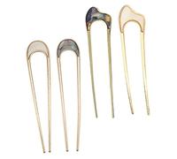 VICASKY 4pcs Retro Hairpin Metal Hair Fork Hair Stick Stylish Clips for for Volume Clips for U-shaped Pinning Cute for Everyday Use