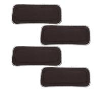 VICASKY 4pcs Reusable Diaper Pads Inserts Reusable Washable Diaper Liners for Babies 5-Layer Bamboo Charcoal Fibre Microfiber Coffee for Nappies Long Trips On-the-go Changes