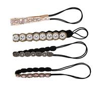 VICASKY 4Pcs Rhinestone Elastic Headbands Beaded Hair Wraps for Women Non Slip Elegant Hair Accessories for Birthday Christmas Year Party