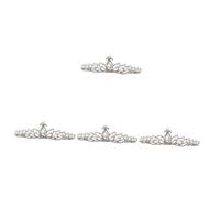 VICASKY 4pcs Rose Gold Pearl Rhinestone Wedding Crown Headband for Bride Elegant Bridal Tiara Hair Accessory for Prom Birthday Party and Wedding Ceremony