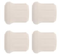 VICASKY 4pcs Rubber Leg Caps 1.65" Non-Slip Replacement Feet for Shower Stool Commode Chair Bath Bench, White Rubber Foot Covers for Bathroom Mobility Aids Safety
