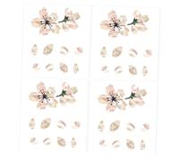 VICASKY 4pcs Sakura Guitar Pick Guard Covers Self-adhesive Fretboard Stickers for Acoustic Bass Ukulele Scratch Protection Decals with Beautiful Floral Design