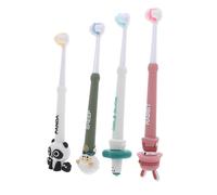 VICASKY 4pcs Sided Soft Bristle Toothbrush for Ages Gentle Gum Care with Ergonomic Easy Grip Handle Complete Oral Cleaning for Boys and During Teething and Tooth Replacement