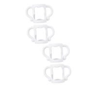 VICASKY 4pcs Silicone Bottle Handles for Bottles Non- Grip Design for Easy Feeding Fit for Safe Material Shower