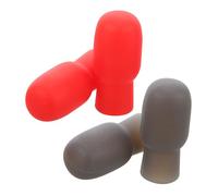 VICASKY 4pcs Silicone Drumstick Tips, Mute Caps for Practicing at Home, Wear Resistant Stick Covers to Prolong Drumstick Life, Red