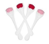 VICASKY 4pcs Silicone Eye Massager Roller Mini Facial Roller Reusable Face Massage Tool under Eye Puffiness and Skin Care in Pink and Rose Red