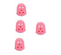 VICASKY 4pcs Silicone Guitar Fingertip Protectors s Sticky Fingers Cover for Guitar Accessories Pink for Beginners and Guitarists