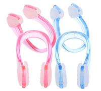 VICASKY 4Pcs Silicone Swim Nose Clips for Adults Non Skid Nose Plugs Lightweight Ergonomic Design Portable and Compact Blue Pink