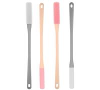 VICASKY 4pcs Silicone Toe Gap Cleaning Brush Long Handle Foot Scrubber for Shower Foot Bath Brush Silicone Crevice for Home Use