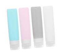 VICASKY 4Pcs Silicone Travel Bottles for Toiletries Leak Dispenser Refillable Liquid Containers for Shampoo and Lotion Durable and Portable Design for Travel