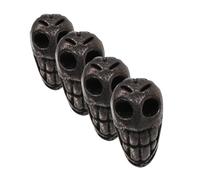 VICASKY 4pcs Skull Design Hair Cutting Shear Bumpers Metal Scissor Silencers Noise Reducers for Barber Shop Tools Professional Accessories