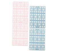 VICASKY 4pcs Small Animal Foot Mats for Rabbit Cage Floor Pads with Soft Scratch-resistant Surface DIY Cuttable Design for Comfortable Bunny Resting Includes Pink Sky Blue Pads