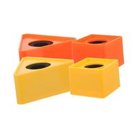 VICASKY 4pcs Square Triangle Microphone Flag Stations Shell Material Mounting Clamp for Tv Interview Conference