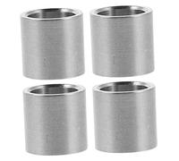 VICASKY 4pcs Stainless Steel Snooker Cue Ferrules with Built Glue Slot Pool Cue Tips Replacement Kit for Billiard and Snooker Sticks Precise Fit and Repair Accessories