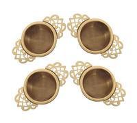 VICASKY 4pcs Stainless Steel Tea Infuser Strainer with Double Petal Handles Fine Mesh Filter for Loose Leaf Herbal Tea Brewing Compatible with Teapots Mugs and Cups Easy to Clean Food