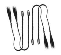 VICASKY 4pcs Synthetic Braided Ponytail Extensions with Clip Soft Natural Look Hair for Women Easy Wrap Around Design for Parties Cosplay and Daily Wear