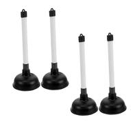 VICASKY 4pcs Toilet Plunger with Strong Rubber and High Performance Suction Efficient Clog Remover for Toilet Bowls Sinks and Drains User Friendly Handle for Bathroom and Kitchen Drain
