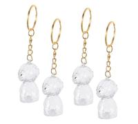 VICASKY 4pcs Transparent Dog Hair Keepsake Keychain Portable Pet Hair Storage Capsule for Emotional Connection Stylish Memorial Ornament for Pet Owners and Dog Lovers