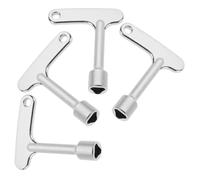 VICASKY 4pcs Triangle Utility Keys for Trash Can Lid Locks Zinc Alloy Cabinet Keys for Outdoor Garbage Bins Electrical Panels Water Hydrants Precision Operation