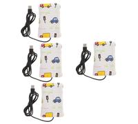 VICASKY 4pcs USB Portable Warmer Bag for Newborns Travel-Friendly Breastmilk Heater Even Heating Convenient for Daily Life Includes USB Cable for Power Bank Vehicle Use