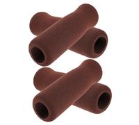 VICASKY 4pcs Walking Cane Handle Wraps Nonslip Foam Grips Thickened Crutch Handles for Seniors Mobility Aid Walking Stick Accessories Brown Set