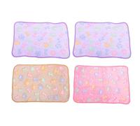 VICASKY 4pcs Washable Soft Guinea Pig Blanket Pet Cage Liner Small Animal Bedding Hamster Rabbit Sleep Pad for Indoor Cage