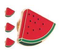 VICASKY 4pcs Watermelon Shaped Alloy Brooches Cute Red Decorative Pins for Clothes Bag Accessories Vibrant Colour and Unique Fruit Design Suitable for Occasion