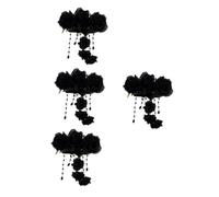VICASKY 4pcs Women Hair Clip Goth Modeling Hair Clip Tassels Headdress for Stage Performance