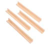 VICASKY 4Pcs Wooden Alphabet Bases Versatile Domino Holders DIY Wooden Ornaments for Games Decor Stands for Letters Dominoes Lightweight Premium Quality Design