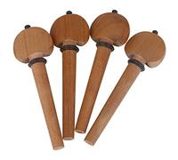 VICASKY 4pcs Wooden Cello Tuning Pegs String Instrument Cello Accessories Replacement for Fine Tune Peg Use